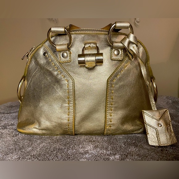 YSL Authentic Preowned Mini Muse Gold Tote Handbag - Picture 1 of 16